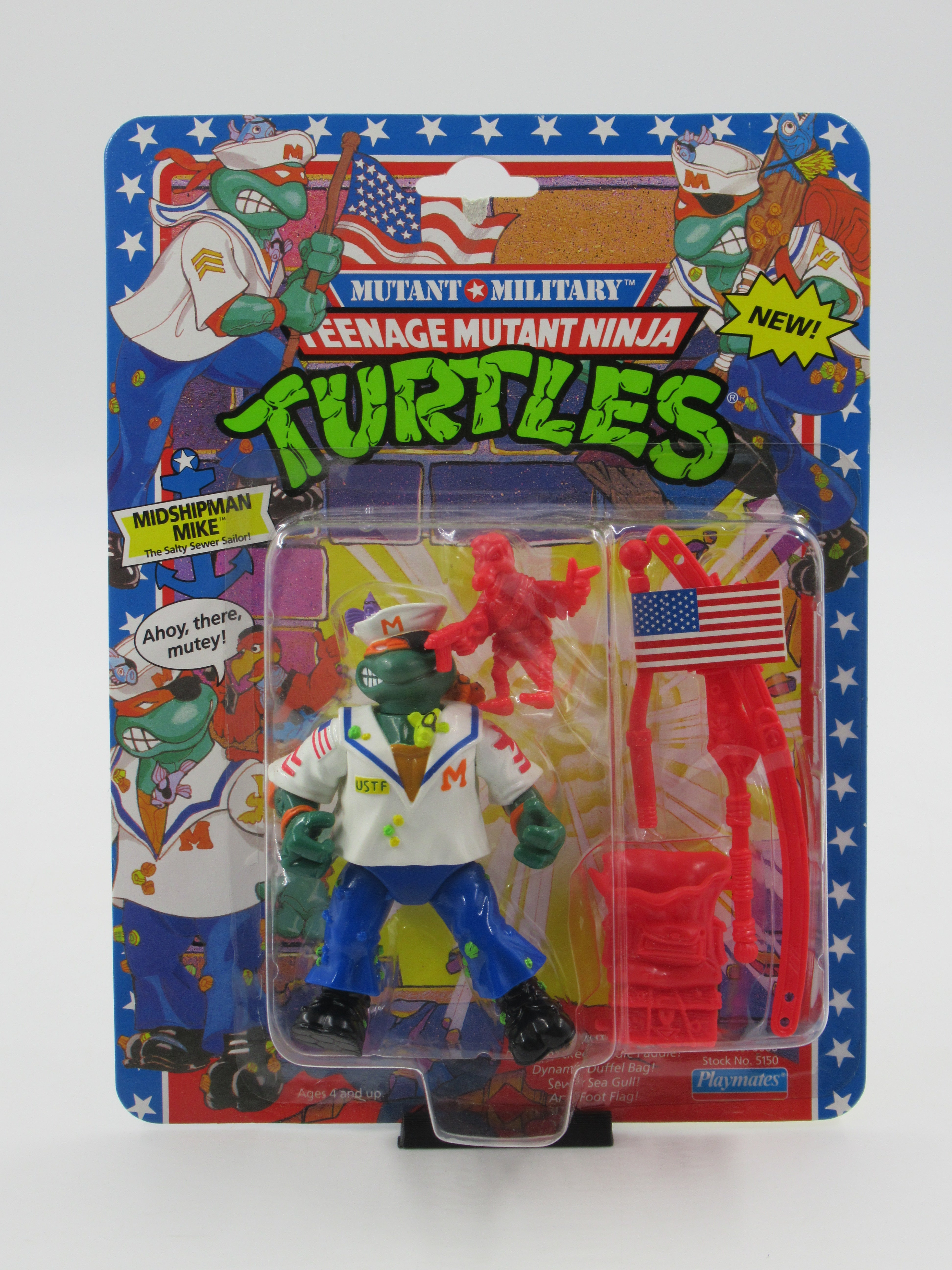 Teenage Mutant Ninja Turtles Midshipman Mike Mutant Military 4.5" Figure TMNTs - Playmates (1991)